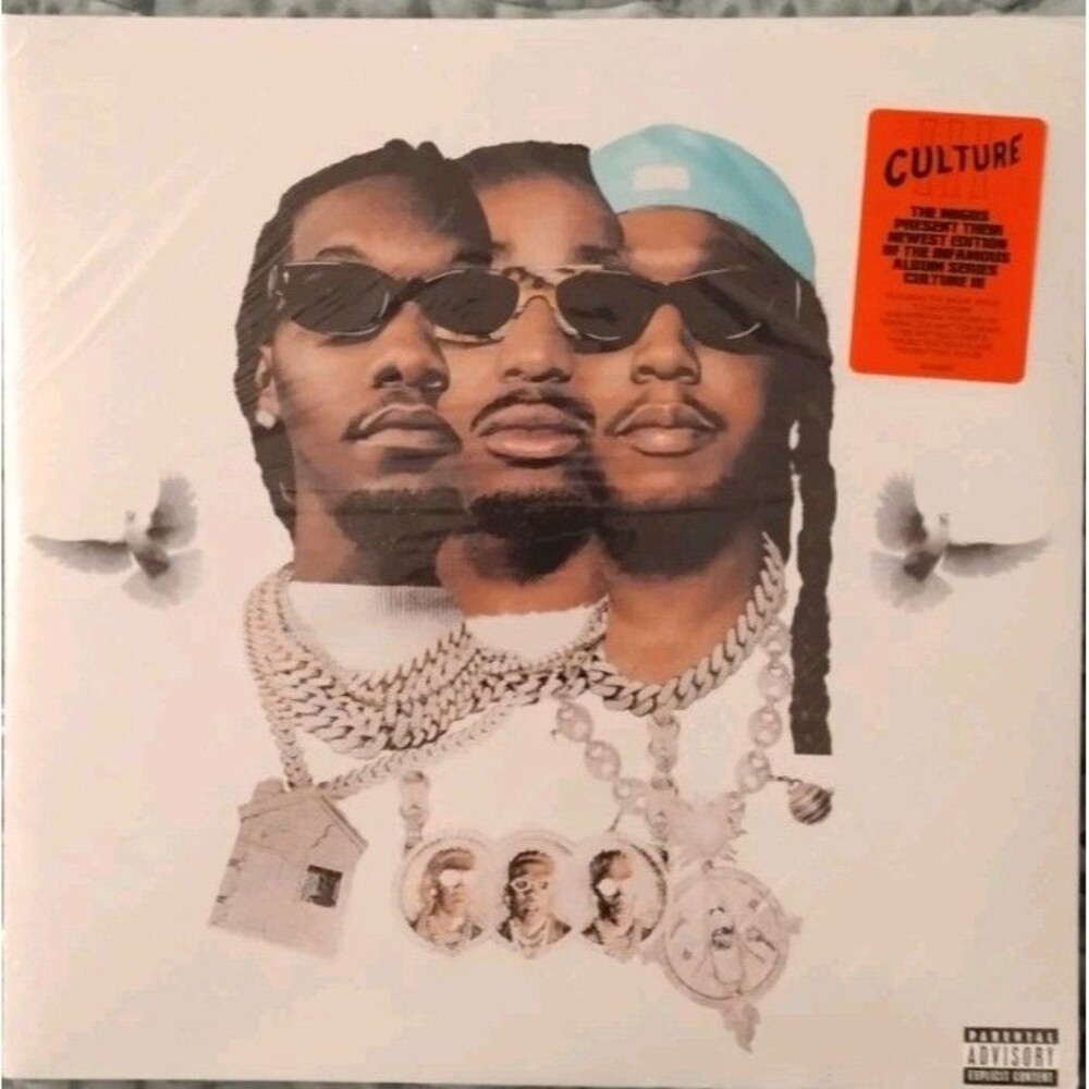 New Double LP Culture III by Migos Record 2022 Cardi B Justin Bieber Juice Wrld